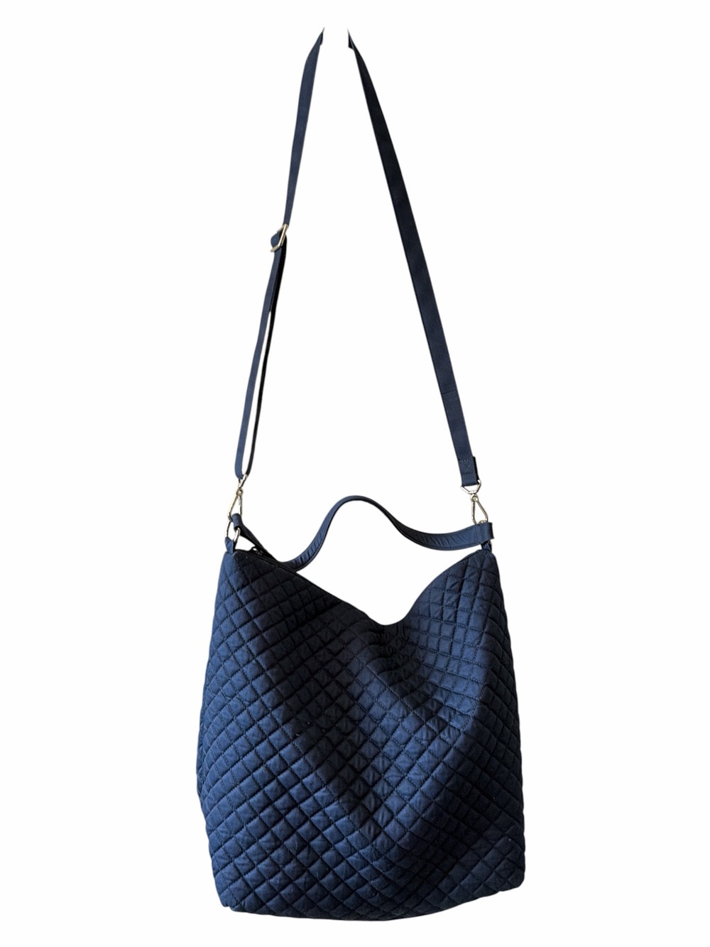 Vera Bradley Consciously Crafted Black Quilted Hobo Crossbody Bag